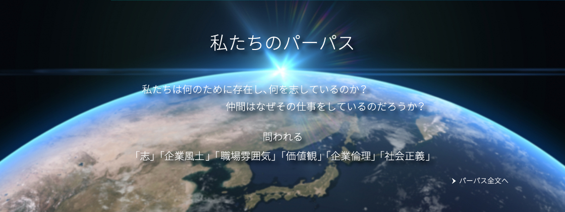 みらいのために、いま動く。お客様とともに、いま挑む。